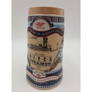 Miller High Life Stein Great American Achievements 4 The First River Steamer